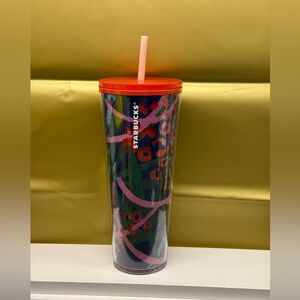 STARBUCKS Jungle Leopard SUMMER JUNE 2021 Cold Coffee Cup 24oz TUMBLER ACRYLIC